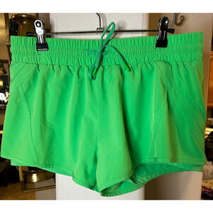 Zyia Active Womens Green Velocity Drawstring Lined Shorts, Size Small 2-4